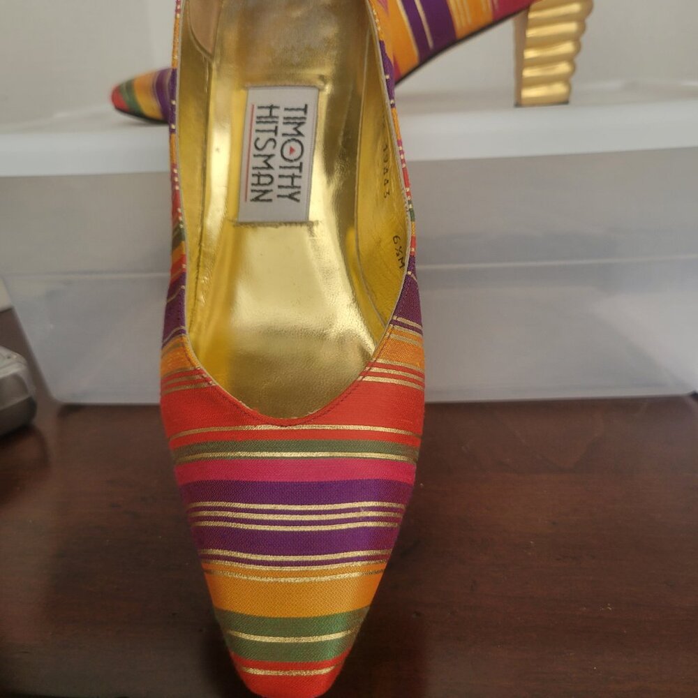 Multi-colored dress pumps